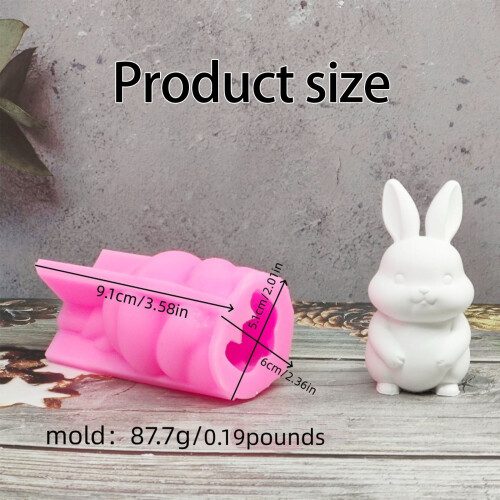 Hare Silicone Candle Molds Easy Demolding Temperature Resistant 2