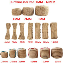 Natural Jute Rope, Twisted Manila Rope for Repairing Cat Scratching Posts, Home Decor, Crafting, Outdoor Projects (6mm*10m)