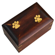 Dog Ashes Urn Box, Compact Pet Memorial, Personalised Memorial For Pet Loss, Smooth Engraving, Soft Flange Interior
