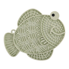 Pet Feeding Mat with Strong Suction Cup to Keep-Light Green