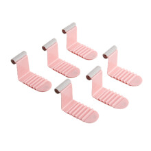 Ferramentas de organização doméstica elegantes, conjunto de 6 batentes de porta brancos, acessórios inovadores para banheiro que mantêm a ordem,