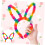 Rainbow Illuminated Headband Stuffed Rabbit Ear Hair Accessories 2