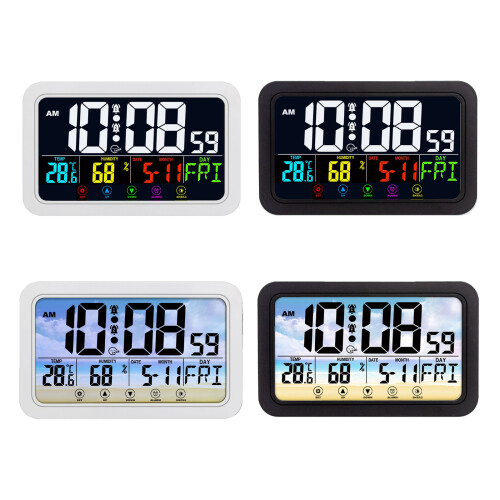 Multicolor LED Digital Alarm Clock With-H163H negative color 1