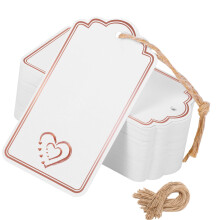 60 STKS Goudfolie DIY Etiketten Cadeaulabel Handgeschreven-PZ158