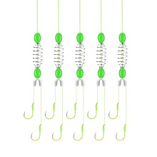 Double hooks fishing hooks replacement hooks for freshwater fishing, hook holder accessories for night fishing improved visibility 10