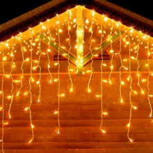 Icicle Lights For Eaves, Easy Install With Connectable Sets And Waterproof Design, 8 Modes Settings And Memory Chip For Perfect Decoration Of Courtyar