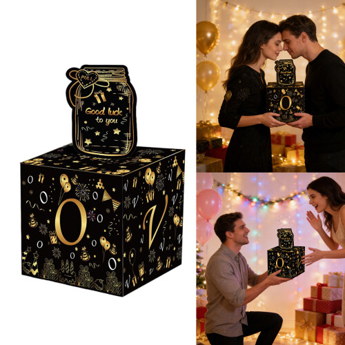 Valentine's Day Money Gift Box Reusable Pull Out Surprise Cash 1