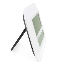 Wall Clock With Temperature Monitoring Multilingual Date-White