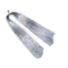 Lasers Ribbon for Christmas Tree Accent Party Decoration-Silver
