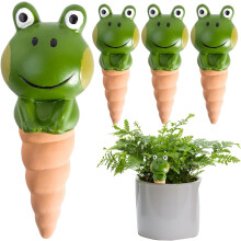 Self Watering Terracotta Spikes, Frog Shaped Planting Balls, 4 Pack Ref: 2173