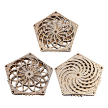 3pcs Wood Heat-Resistant Nonslip Coaster Place Mats Protectors