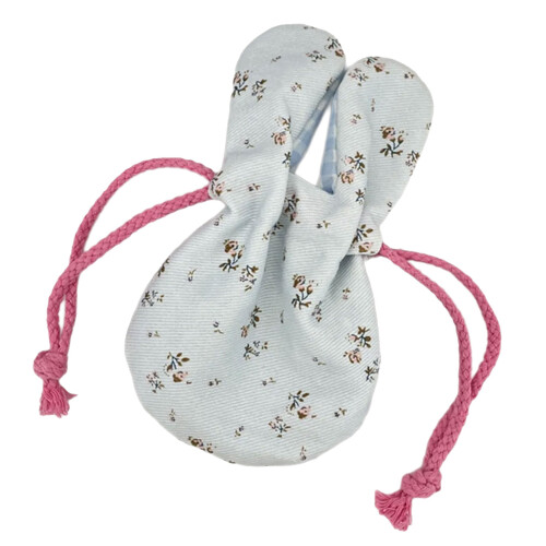 Secure Drawstring Closure Organiseer Rabbit Ears Floral-Blue