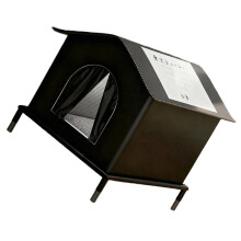 Durable Winter Warm Outdoor Pet House Waterproof and-black S