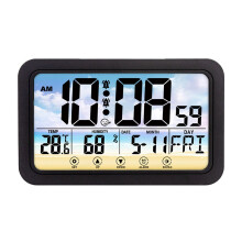 Modern LED Digital Alarm Clock Touch-H163H color black
