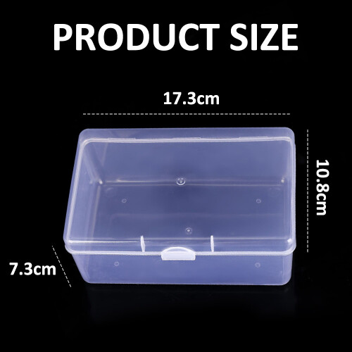 Clear Plastic Storage Case for Convenient Organization, Rectangular Box Containers with Transparent Design, Sturdy Plastic Construction for Small Item 1