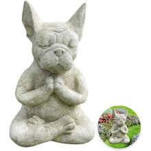 Gedenkfigur, handgeschnitzte Meditationsstatue, Tischdekoration für Hundeliebhaber, Zen-Tier-Yoga-Hundefigur
