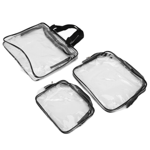Σετ διαφανών τσαντών μακιγιάζ, εγκεκριμένο από την TSA σετ διαφανών τσαντών 2
