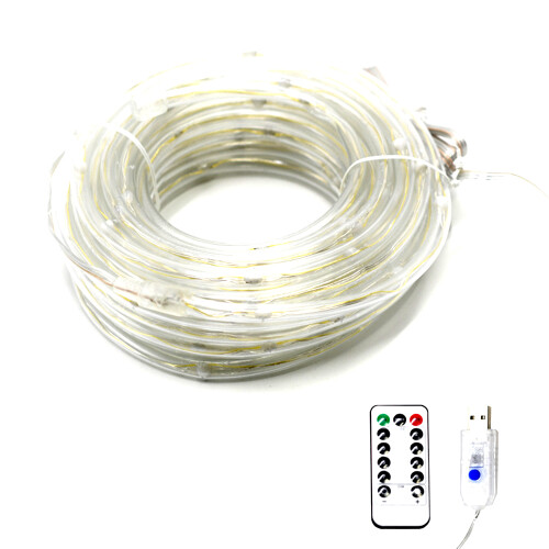 Flexible LED Rope Lights, 33ft 100 LED String Lights, USB Powered for Eco-Friendly Decoration