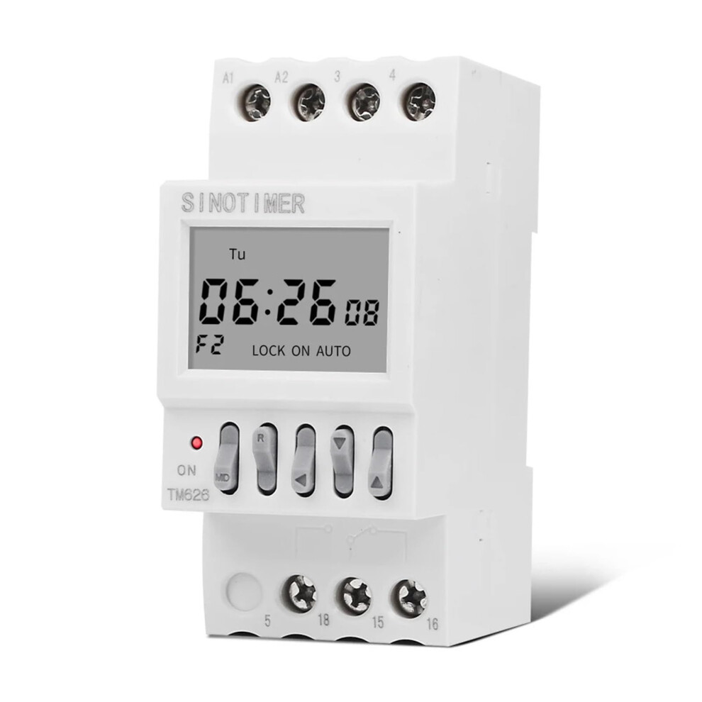 Tm626 2Channel Time Switch, 220 V, Two Output Groups, 7Day Programmable Timer, Din Rail Mounting 9365049133029