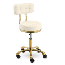Wieltapijt met rugleuning 150 kg aluminium PVC multiplex synthetische schuim beige goud 14_0010112