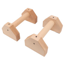 Non Slip Base Exercise Equipment Adjustable Book Holder Durable Wooden Push-up Bars Eco-Friendly Beech Wood PowerBars For Calisthenics Crossfit