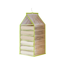 Organisateur de rangement suspendu avec fenêtre transparente pour vêtements et accessoires, étagère suspendue en PVC durable avec crochet
