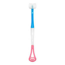 Innovatieve mondhygiëne-accessoire, ergonomisch gebogen tandenborstel met dubbelzijdig reinigingsmechanisme voor complete verzorging, herbruikbaar