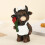 Figurine de vache des Highlands pour décorations d'étagères de 5