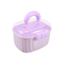 Large Capacity 2 Layer Clear Hair Accessories Storage-S Purple