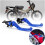 Motorcycle Brake Clutch Levers Set, Foldable Adjustable Aluminum Alloy, Silver 4