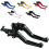 Motorcycle Brake Clutch Levers Set, Foldable Adjustable Aluminum Alloy, Silver 3
