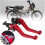 Motorcycle Brake Clutch Levers Set, Foldable Adjustable Aluminum Alloy, Silver 2