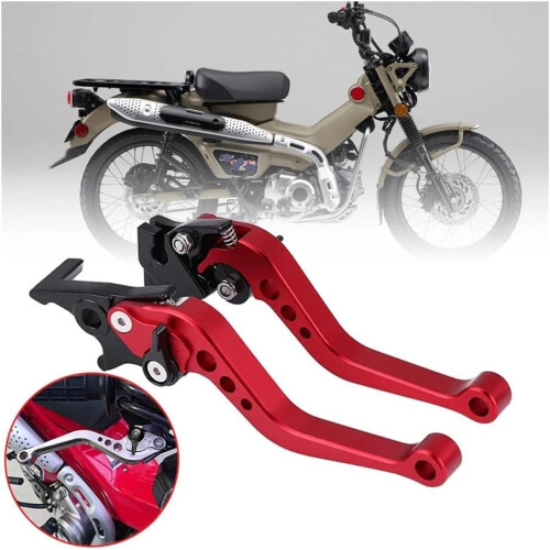 Motorcycle Brake Clutch Levers Set, Foldable Adjustable Aluminum Alloy, Silver 1