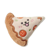 Jouet en peluche grinçant pour chien, poupée en peluche-pizza