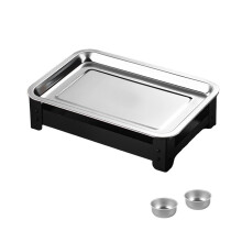 Practical Grills Food Retainers Heat Resistant Tray For-Black