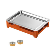 Rustproof Grills Party Essential Food Warming Tray-orange color