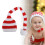 Baby Weihnachten Strickmütze Langschwanzform 11