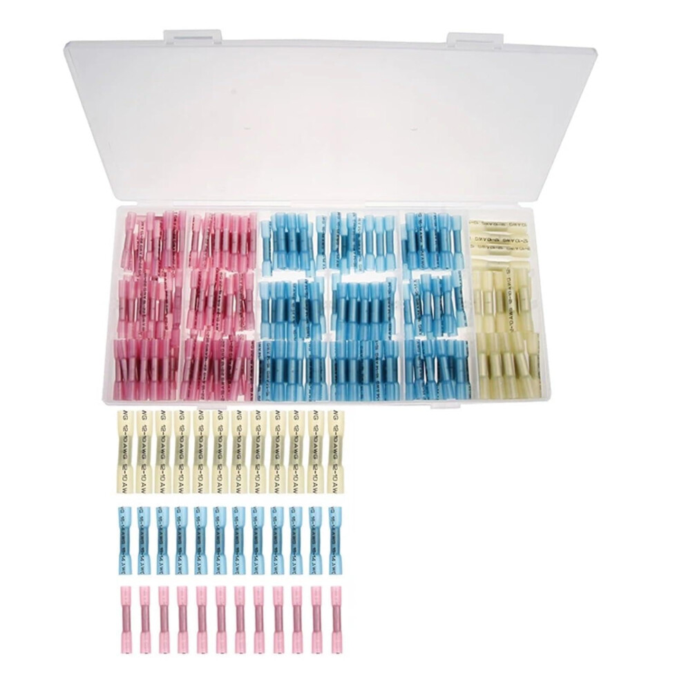 200Pcs Heat Shrink Butt Connectors Kit Waterproof Wire Splice Crimp Terminals 0.56.0Mmâ² 9365049133470