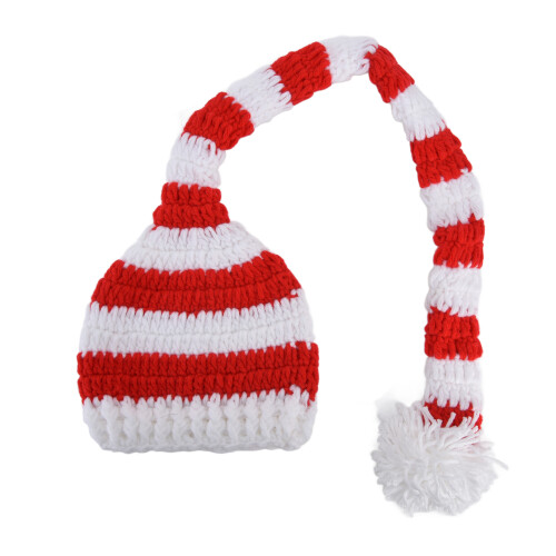 Baby Weihnachten Strickmütze Langschwanzform 2