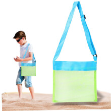 Seashell Bag Mesh Beach Bag Quick Dry Shell Collecting with Adjustable Strap Kids Beach Toy Gift for and , Outdoor Sports Toy Ref: 3864