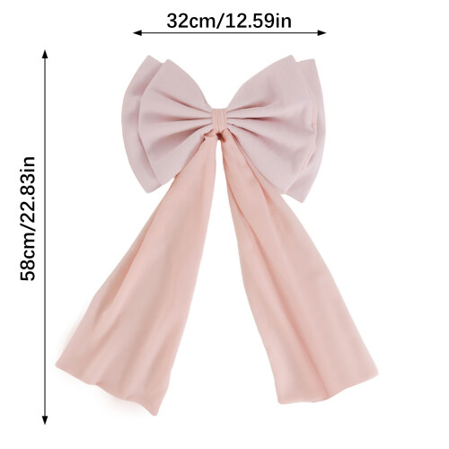 Oversized Chiffon Bowknot Decoration Reusable Fabric-Blue 2