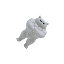 3D Printed Muscle Cats Figurines Muscular-Muscle cat holding h