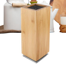Magnetic Knife Holder Wooden 360 Rotating DoubleSided Block with SpaceSaving Vertical Design