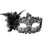 User Friendly Plastic Half Face Mask Decorated with Laces-Black 1