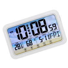 Large Screen Colorful Digital Clock Touch-H163H color white