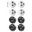 4 Pcs Self Adhesive Wheel Non Drill Device Rollers 360 Degree Rotation Sticky Pulley Ref: 5662 2