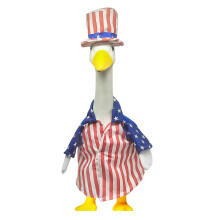 Porch Geese Outfit Patriotic Garden Geese Costume Hat And Shirt