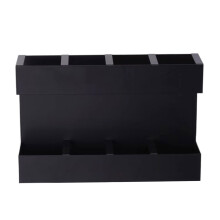 Cabinet Door Mounted Metal Straw Organizer 4 Grids Kitchen