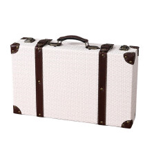 Dekorative Retro-Lederbox für Heimdekoration und-L Weiß