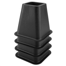 Forhøyet møbelløsning for senger og stoler, Stabil forhøyer med bred base og benlåsdesign, Slitesterk ABS-plast for langvarig ytelse, He